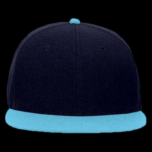 OTTO Wool Blend Twill Round Flat Visor "OTTO SNAP" Six Panel Pro Style Snapback Hat Thumbnail